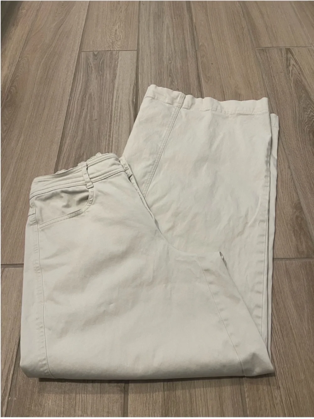 Alo Yoga Low Rise Wanderlust Wide Leg Trousers Oat Milk Tan Sz XS 2-4 W54154R